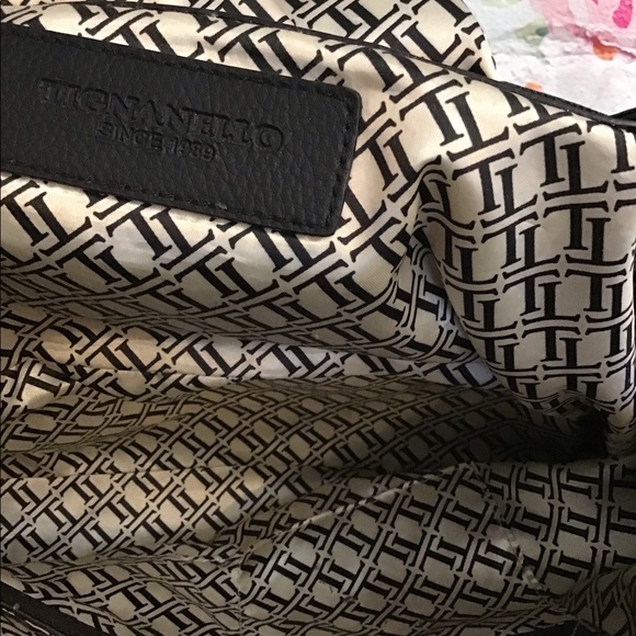 SOLD. Satchel Hand Bag Black Leather - Picture 6 of 8